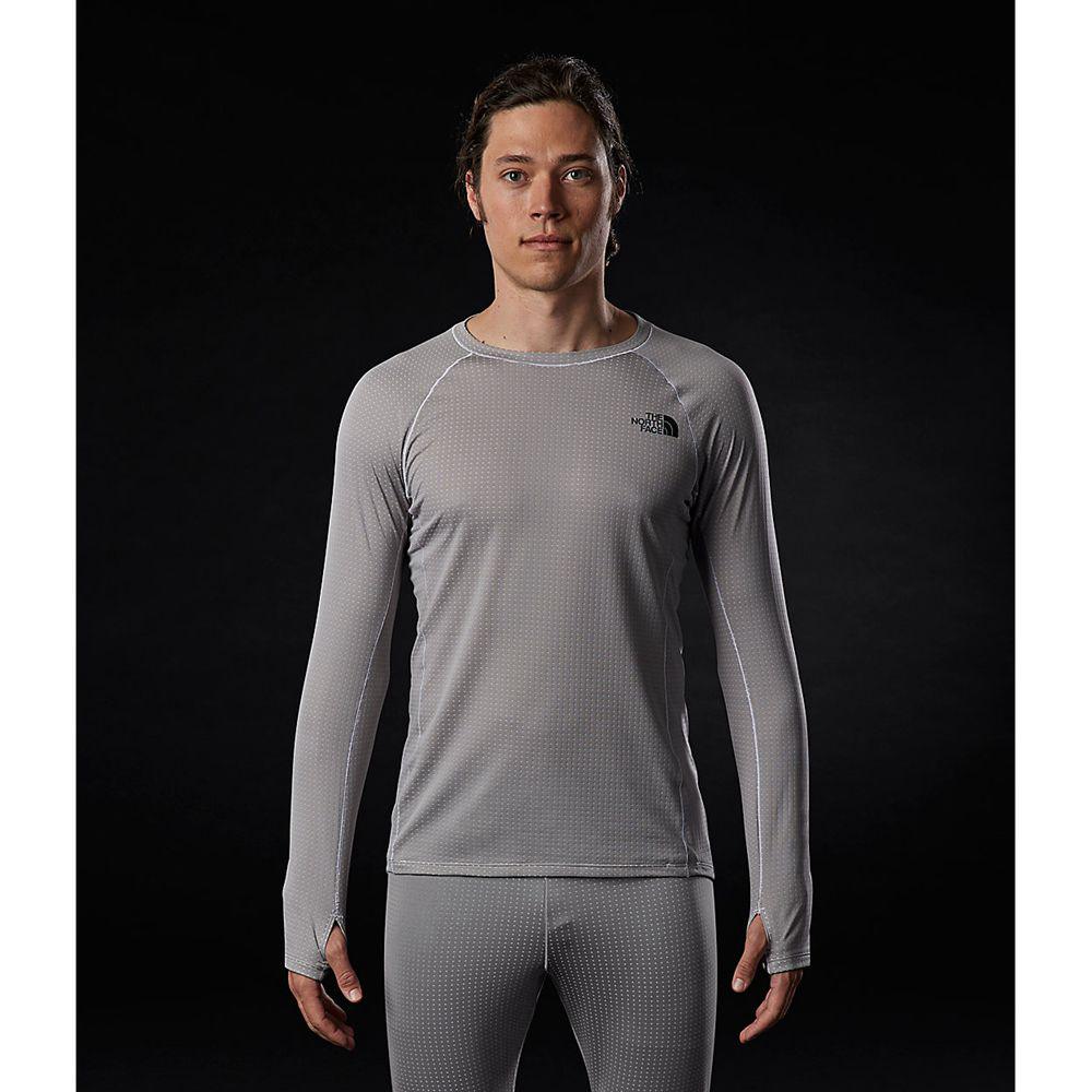 The North Face Summit Dotknit Crew Ανδρικα Baselayers - Γκρι (NMWR19386)